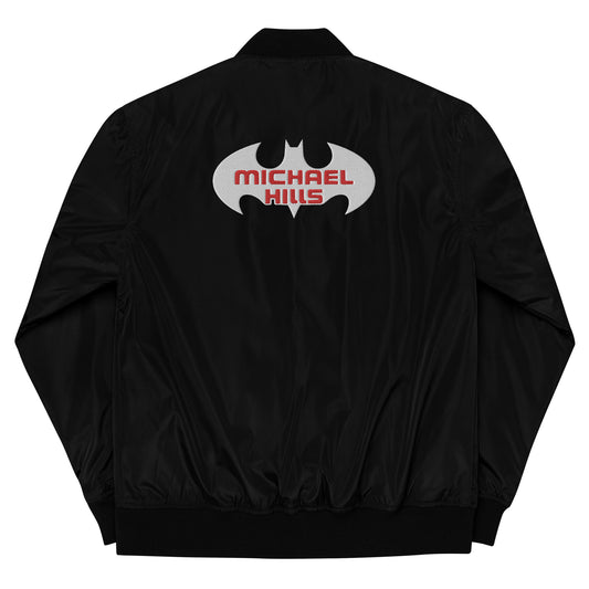 Name Logo Large Back Embroidery Premium Recycled Bomber Jacket